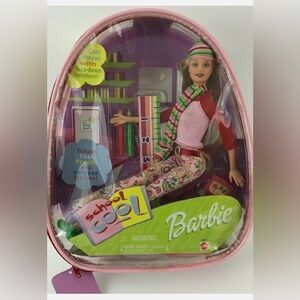 School Cool Barbie in Backpack, 2000, #29183, New in Bag, Accessories Included
